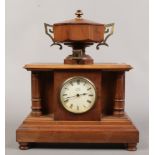 A rare early 20th century Davidson's patent automatic memorandum clock in mahogany case, with