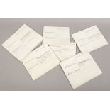 A group of six indentures on vellum paper to include Georgian and Victorian examples dating from