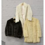 Three ladies fur coats to include a full length example.