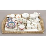 A tray of mixed ceramics to include dolls bone china teaset, crested ware etc.