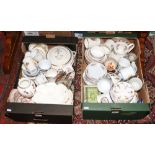 Two boxes of miscellaneous to include Royal Worcester, Aynsley, Minton, Shelley, Coalport, Wedgwood,
