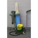 A Record DMX 1000 dust master extractor on mobile stand, along with a similar dust vac.