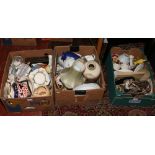 Three boxes of miscellaneous to include Royal Winton, Sylvac, Capodimonte etc.