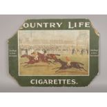 A John Player & Sons vintage advertising sign for Country Life cigarettes.