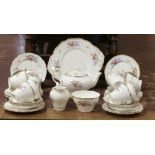 A 12 place Salisbury china tea set to include teapot, cream jug, sugar pot etc, approximately 40