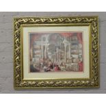 An ornate gilt framed print after Giovanni Paolo Panini modern Rome.