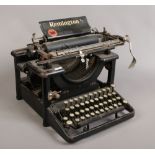 A Remington standard model 10 typewriter, serial number LL50420.
