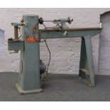 A Union Jubilee wood turning lathe made by T. S. Harrison & Sons.