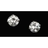 A pair of 18ct white gold diamond stud earrings, total diamond weight 0.48ct.