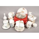 A group of ceramics to include boxed cabinet plates, Coalport pin dish, Aynsley six place tea