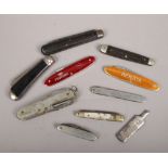 A quantity of pen knives to include Sheffield, Switzerland examples etc.