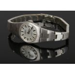 A ladies stainless steel Tissot stylist manual wristwatch with applied baton markers.