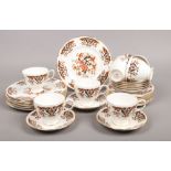 A Colclough eight part bone china teaset in the Royale pattern.Condition report intended as a