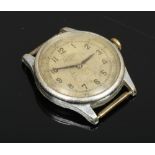 A World War II German Civitas anti magnetic military wristwatch head.