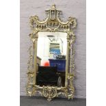 A modern gilt frame Chinese Chippendale style mirror 160cm x 82cm.Condition report intended as a