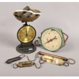 A collection of Salter scales to include family scales with early 20th century metal icing