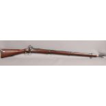 An Indian replica copy of percussion Enfield three band rifle. (approx 140cm)Condition report