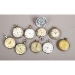 Nine pocket watches to include Sekonda Timemaster, Kelton, Stoodley's etc.