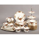 A collection of Royal Albert Old Country Roses bone china tea / dinnerwares approximately 47