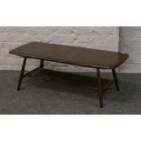 An Ercol coffee table with under tier.