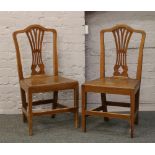 Two pairs of Victorian mahogany chairs.