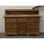 A Victorian painted pine sideboard.