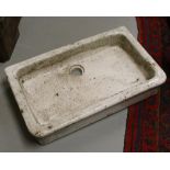 A pot sink 80cm x 50cm.