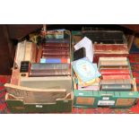 Two boxes of 20th century books to include religion poetry, children's story and maps etc.