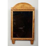 A 19th century French gilt framed arch top pier mirror, 55cm.Condition report intended as a guide