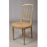 A Regency painted spindle back salon chair with cane work seat.Condition report intended as a