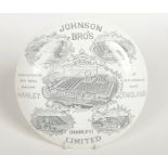 Johnson Brothers of Hanley, an advertising commemorative pottery dish. For the diamond jubilee of H.