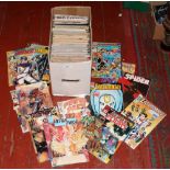 A box of comics to include Marvel, D.C etc.
