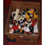 A box of Diecast vehicles to include Burago Formula 1 race cars etc.