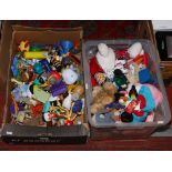 Two boxes of mostly McDonald's collectable toys.