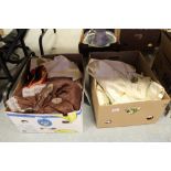 Box of curtains, soft goods