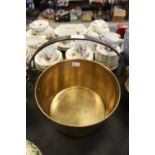 Large brass jam pan