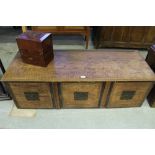 18th/19th Century Oak travelling trunk with lined interior