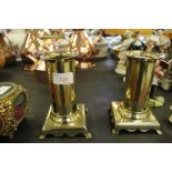 2 brass vases