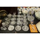 Large amount of crystal glasswares