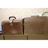 2 leather briefcases