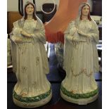 Large pair Staffordshire 'Rebecca' figures