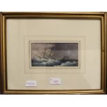 Small fine shipping watercolour 19th Century