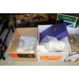 4 boxes glass - Edinburgh crystal etc