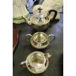 3 piece plated tea set of 19th Century design