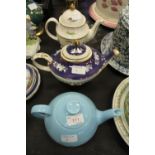 Trio of teapots including Kensington and A.Wood