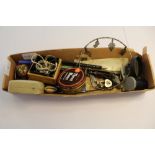 Box of sundry items and jewellery