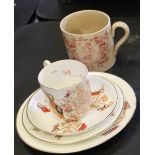 Queen Victoria Diamond Jubilee 1897 teacup, saucer, sideplate and teaplate plus a seperate mug