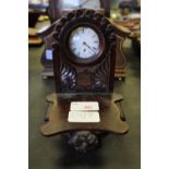 Antique silver pocket watch and Treen stand