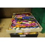 1 box of old tapestry silks and 1 box of silks and embroidery