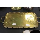 J S & S Brass tray